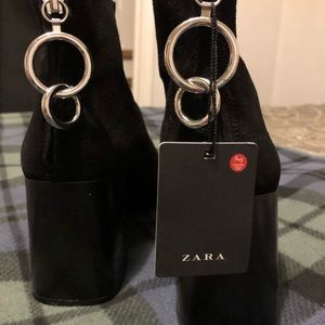 NWT ZARA Genuine Suede Booties US 6.5 US 9